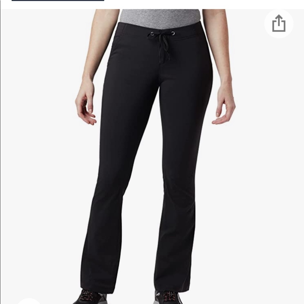 Columbia Women's Anytime Outdoor Boot Cut Pants 2 Short 2P Black